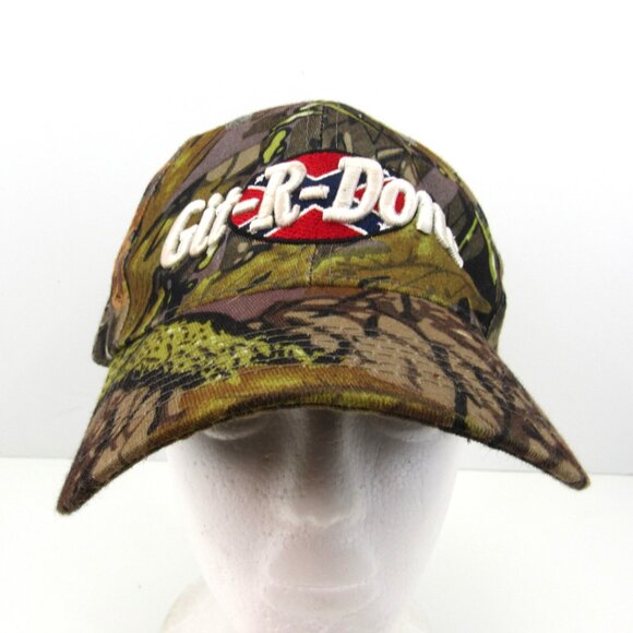 Git-R-Done Embroidered Logo Men's Camouflage Adjustable Strap Back Cap Hat - Picture 2 of 8